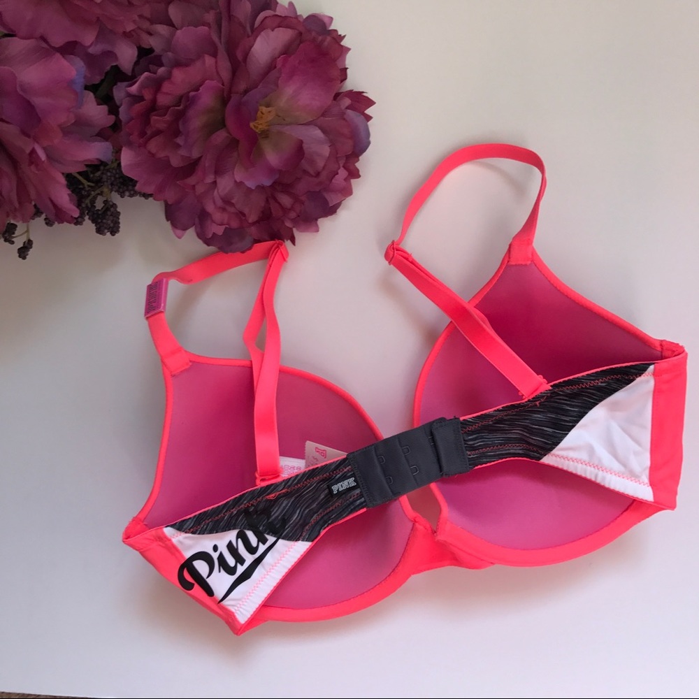 SOLD PINK VS Wear Everywhere Push-Up coral bra - Picture 3 of 8